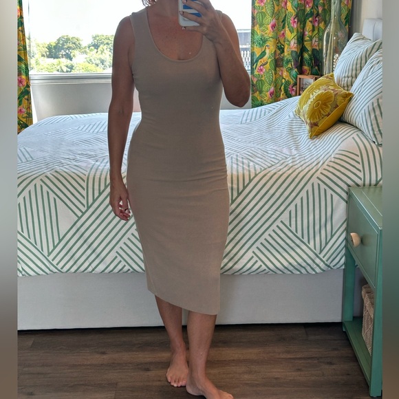 Rachel Zoe Elegant Tan Sleeveless Dress sz small - Picture 1 of 10